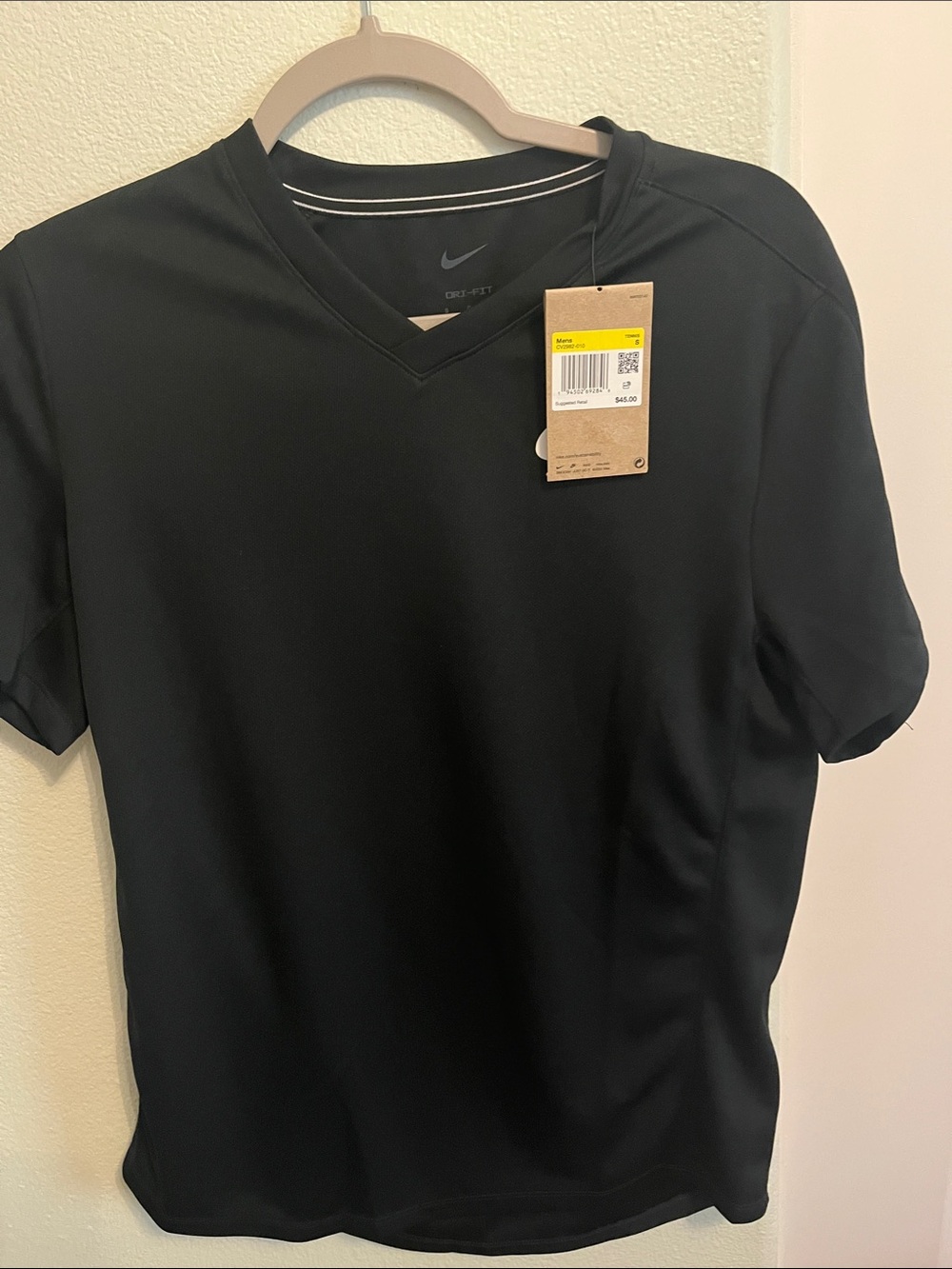 Nike Black V-Neck Performance Short Sleeve Shirt